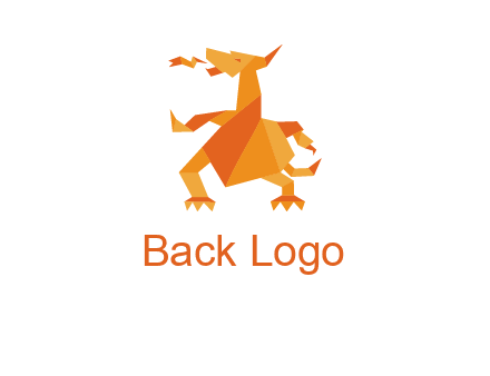 origami dragon logo