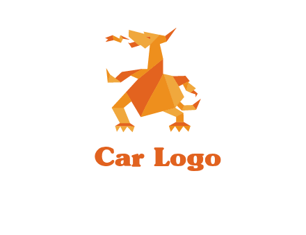 origami dragon logo