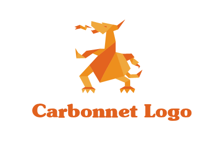origami dragon logo