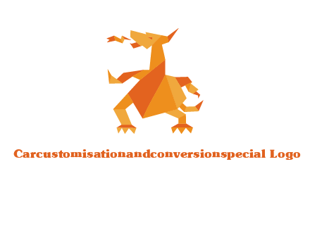 origami dragon logo