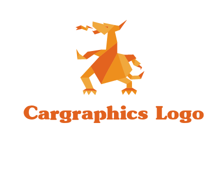 origami dragon logo