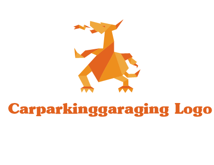 origami dragon logo