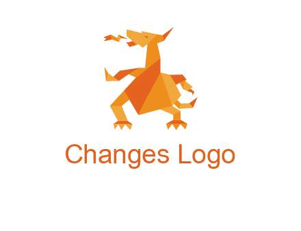 origami dragon logo