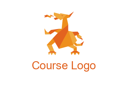 origami dragon logo