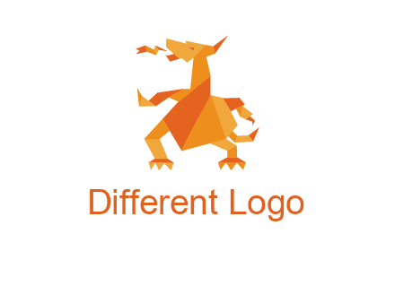 origami dragon logo