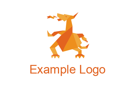origami dragon logo
