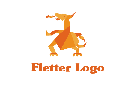 origami dragon logo