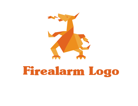 origami dragon logo