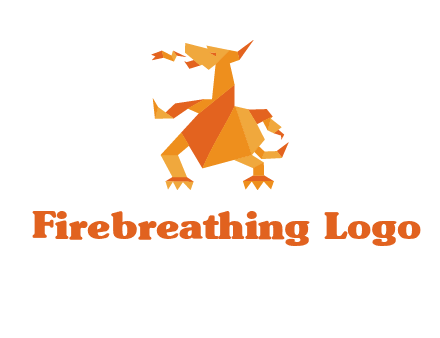 origami dragon logo