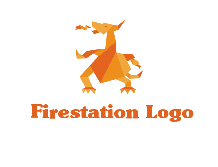 origami dragon logo