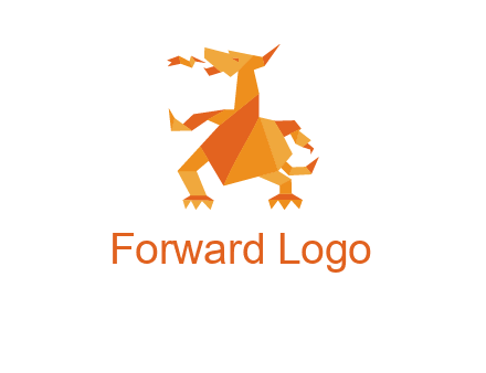 origami dragon logo