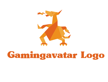 origami dragon logo