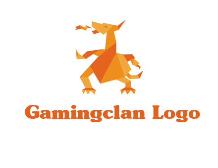 origami dragon logo
