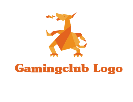 origami dragon logo