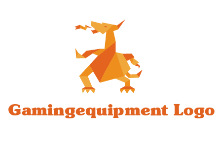 origami dragon logo