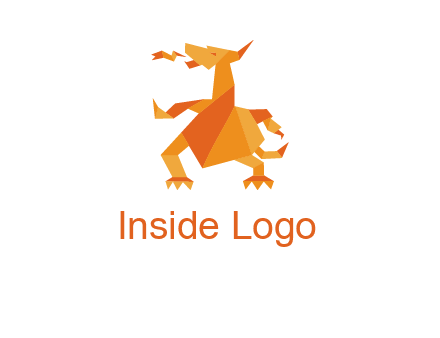 origami dragon logo