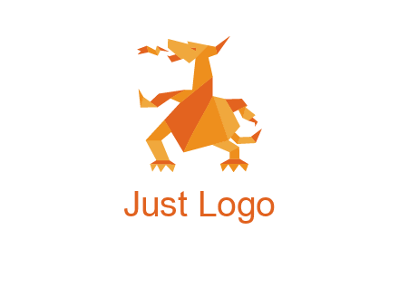 origami dragon logo