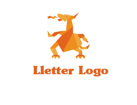 origami dragon logo