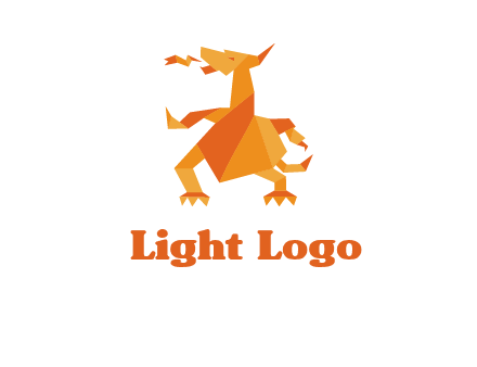 origami dragon logo