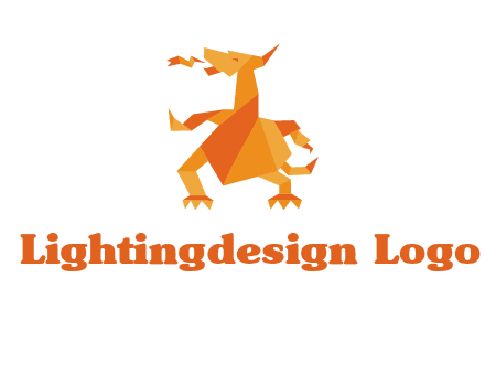 origami dragon logo