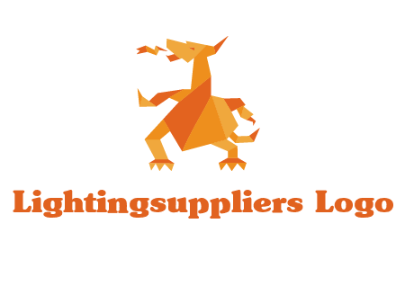 origami dragon logo