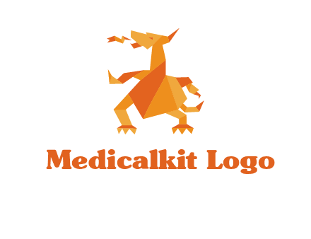 origami dragon logo
