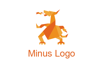 origami dragon logo