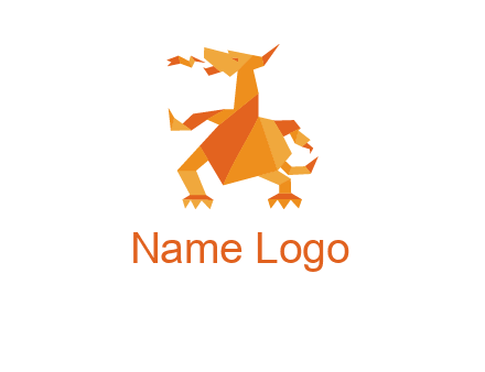 origami dragon logo