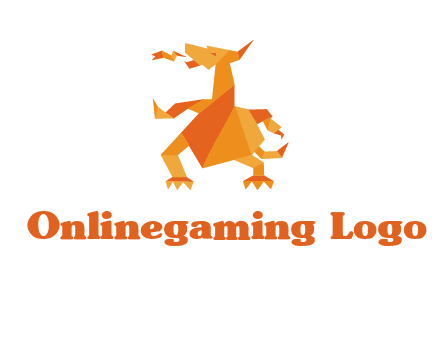 origami dragon logo