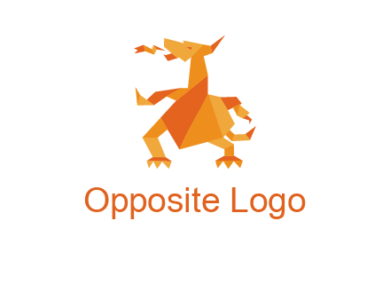 origami dragon logo
