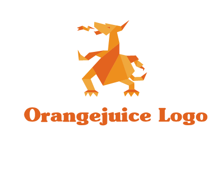 origami dragon logo