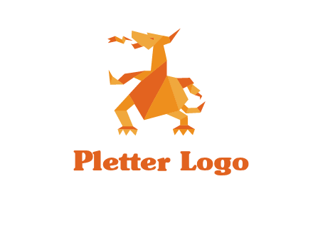 origami dragon logo