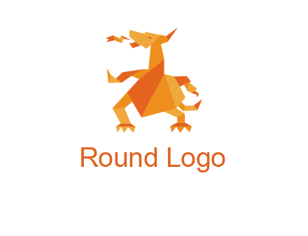 origami dragon logo