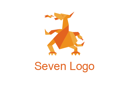 origami dragon logo