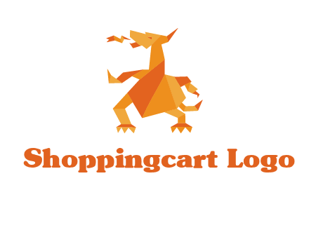 origami dragon logo