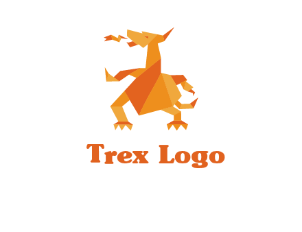 origami dragon logo
