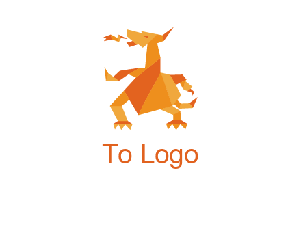 origami dragon logo