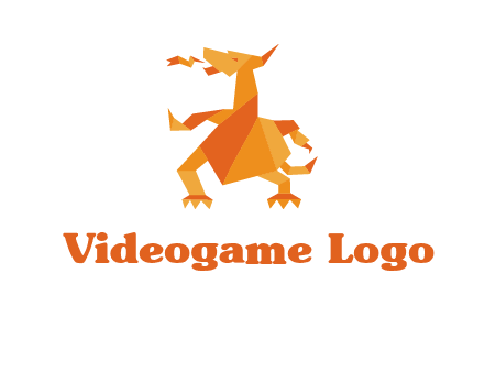 origami dragon logo
