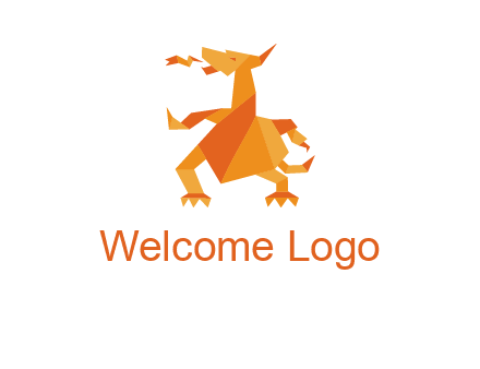 origami dragon logo