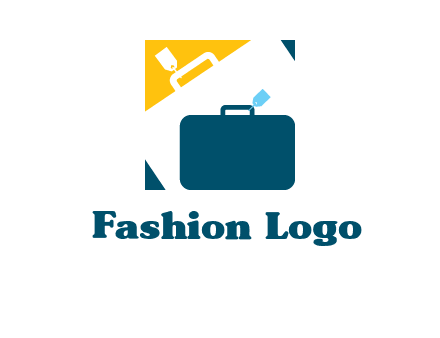 briefcase with tag logo