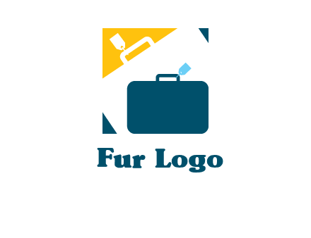 briefcase with tag logo