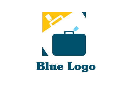 briefcase with tag logo