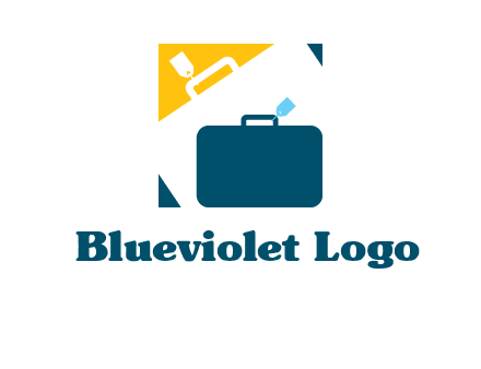 briefcase with tag logo