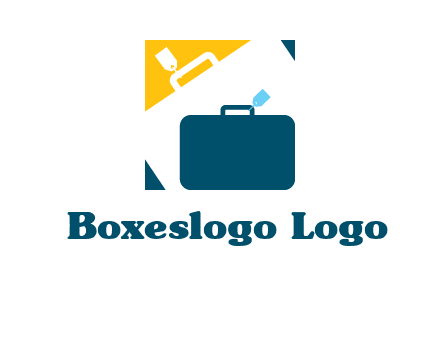 briefcase with tag logo