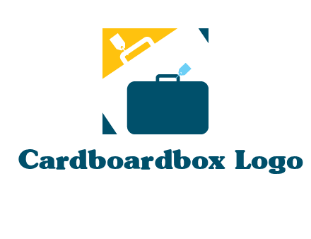 briefcase with tag logo
