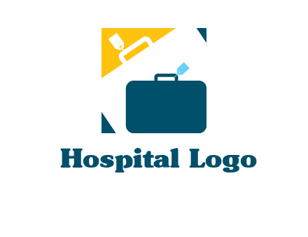 briefcase with tag logo