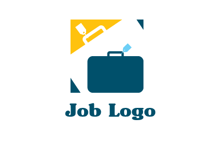 briefcase with tag logo