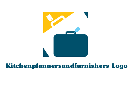 briefcase with tag logo