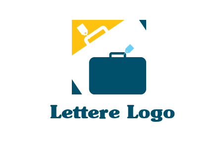 briefcase with tag logo