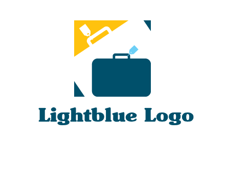 briefcase with tag logo